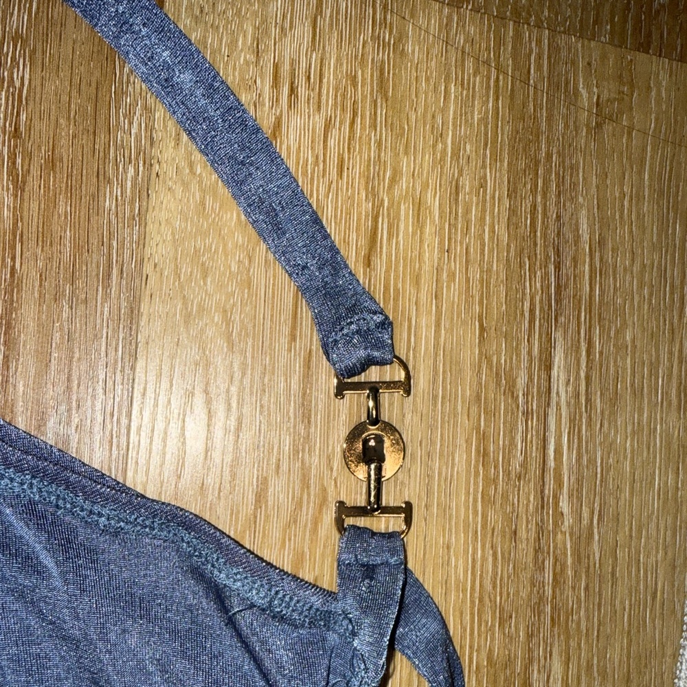 Blue One-Shoulder Ruched Top - Picture 5 of 5